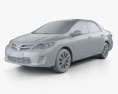Toyota Corolla LE 2015 3d model clay render