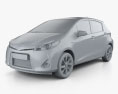 Toyota Yaris (Vitz) hybrid 2016 3d model clay render
