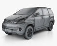 Toyota Avanza 2014 3d model wire render