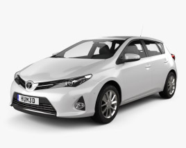 3D model of Toyota Auris hatchback 2016