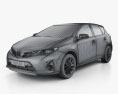 Toyota Auris hatchback 2016 3d model wire render