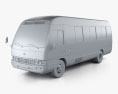 Toyota Coaster B50 2012 3D-Modell clay render
