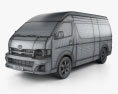 Toyota HiAce Super Long Wheel Base 2014 3d model wire render