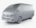Toyota HiAce Super Long Wheel Base 2014 3d model clay render