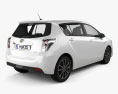 Toyota Vios 2016 3d model back view