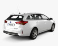 Toyota Auris Touring 混合動力 2016 3D模型 后视图