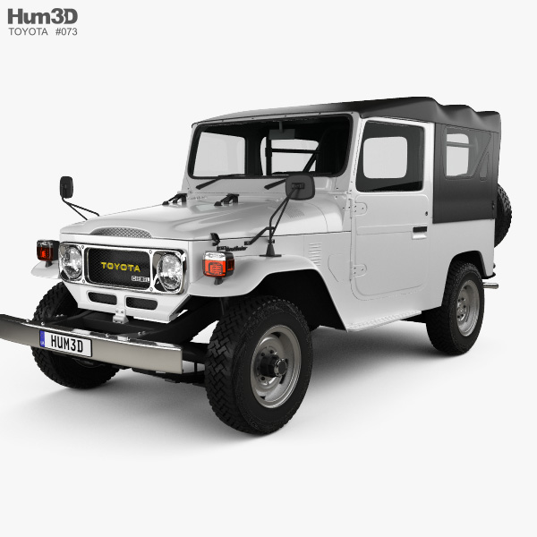 Toyota Land Cruiser (J40) Canvas Top 1979 3D-Modell