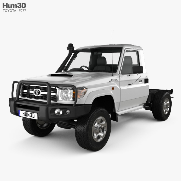 Toyota Land Cruiser (J70) Cab Chassis GXL 2013 3D-Modell