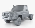 Toyota Land Cruiser (J70) Cab Chassis GXL 2013 3d model clay render