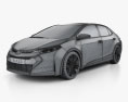 Toyota Corolla Furia 2016 3D 모델  wire render