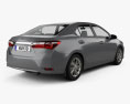 Toyota Corolla sedan 2016 3d model back view