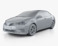 Toyota Corolla Седан 2016 3D модель clay render