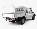 Toyota Land Cruiser (J70) Double Cab Pickup 2013 3D 모델  back view