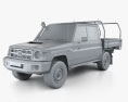 Toyota Land Cruiser (J70) Double Cab Pickup 2013 3d model clay render