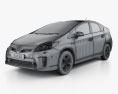 Toyota Prius (XW30) 2014 3d model wire render