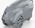 Toyota i-Road 2016 3d model clay render