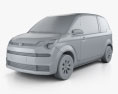 Toyota Spade 3-door hatchback 2015 3d model clay render