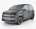Toyota Spade 5ドア ハッチバック 2012 3Dモデル wire render