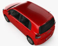 Toyota Spade 5门 掀背车 2012 3D模型 顶视图