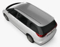 Toyota Previa 2014 3D模型 顶视图