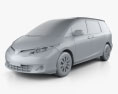 Toyota Previa 2014 3d model clay render
