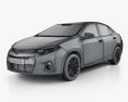 Toyota Corolla S US 2015 3d model wire render