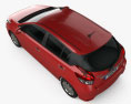 Toyota Yaris 5-door hatchback 2017 3d model top view