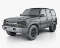 Toyota Land Cruiser (J80) 1997 3Dモデル wire render