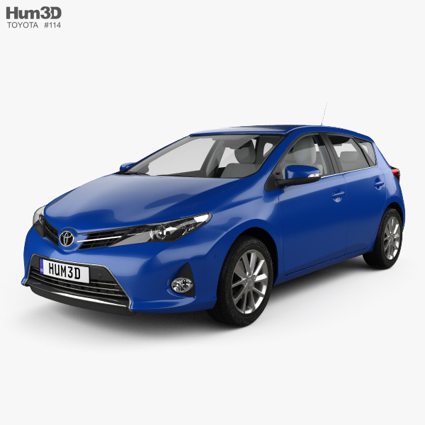 Toyota Auris hatchback 5-door with HQ interior 2016 3D model