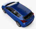 Toyota Auris hatchback 5-door with HQ interior 2016 3d model top view
