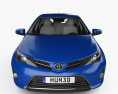 Toyota Auris hatchback 5-door with HQ interior 2016 3d model front view