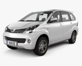Toyota Avanza with HQ interior 2014 3D model