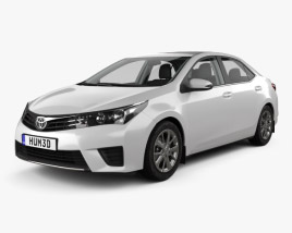 Toyota Corolla EU 인테리어 가 있는 2015 3D 모델 