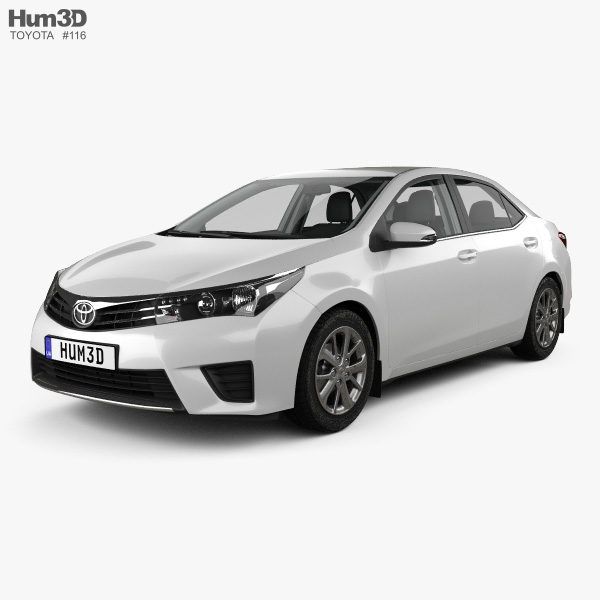 Toyota Corolla EU with HQ interior 2015 3D model