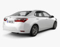 Toyota Corolla EU with HQ interior 2015 3d model back view