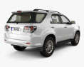 Toyota Fortuner with HQ interior 2014 3d model back view