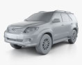 Toyota Fortuner with HQ interior 2014 3d model clay render