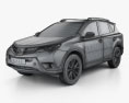 Toyota RAV4 with HQ interior 2016 3d model wire render