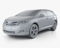 Toyota Venza 2015 3d model clay render