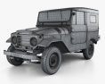 Toyota Land Cruiser (J20) softtop 1958 3Dモデル wire render