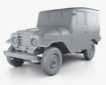 Toyota Land Cruiser (J20) softtop 1958 3d model clay render
