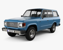 3D model of Toyota Land Cruiser (J60) 1980