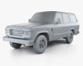 Toyota Land Cruiser (J60) US 1987 3D 모델  clay render