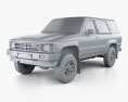 Toyota 4Runner 1986 3D-Modell clay render