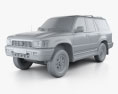 Toyota 4Runner 1995 3D-Modell clay render