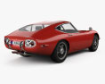 Toyota 2000GT 1969 3d model back view