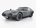 Toyota 2000GT 1969 3D-Modell wire render