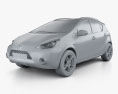Toyota Aqua Cross 2015 3d model clay render