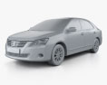 Toyota Premio 2014 3d model clay render
