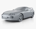 Toyota Supra 2002 3D-Modell clay render